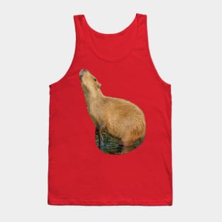 Capybara sniffing the morning air Tank Top